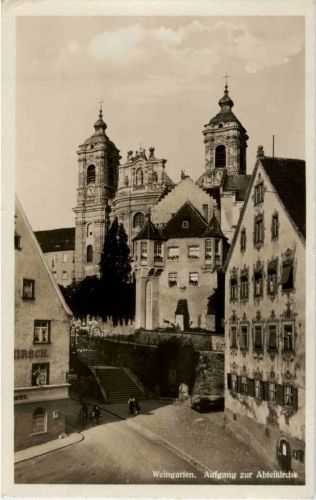 Weingarten -Aufgang zur Abteikirche