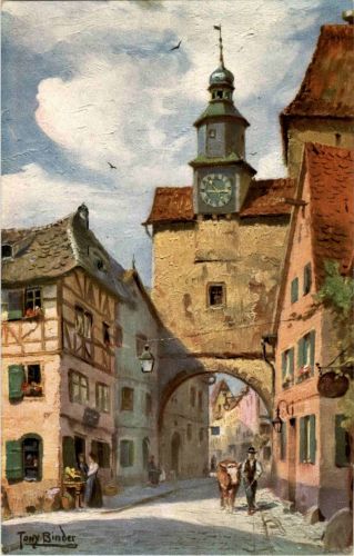 Rothenburg o. T. - Künstlerkarte Tony Binder