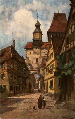Rothenburg o. T. - Künstlerkarte J. Frank