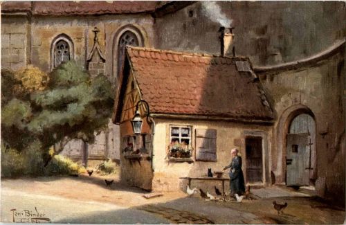 Rothenburg o. T. - Künstlerkarte Tony Binder