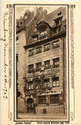 Nürnberg - Goldenes posthorn