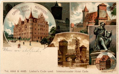 Nürnberg - Grand Hotel Rudolf Lotz - Litho