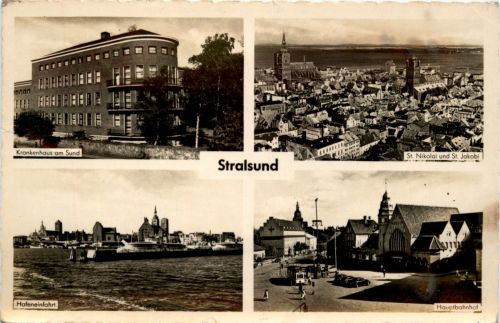 Stralsund -diverse Ansichten von Sehenswürdigkeiten