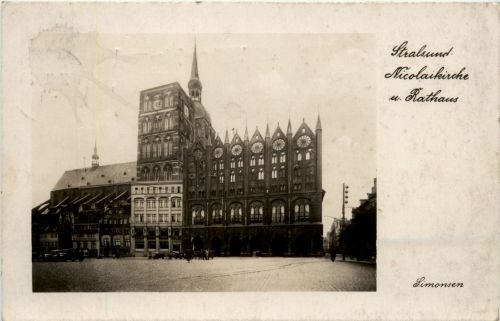 Stralsund - Nicolaikirche und Rathaus