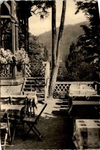 Kurort Ilfeld - Terrasse der Konditorei Burgberg