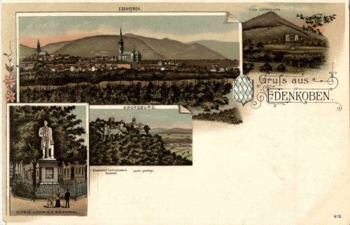Gruss aus Edenkoben - Litho