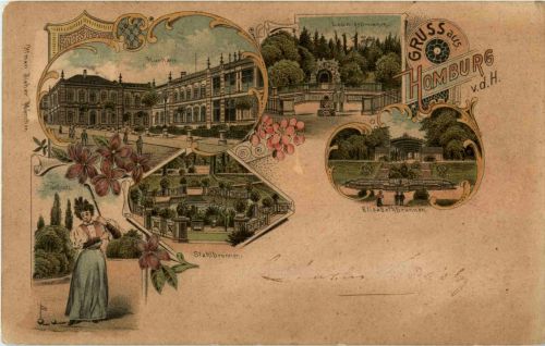 Gruss aus Homburg - Litho