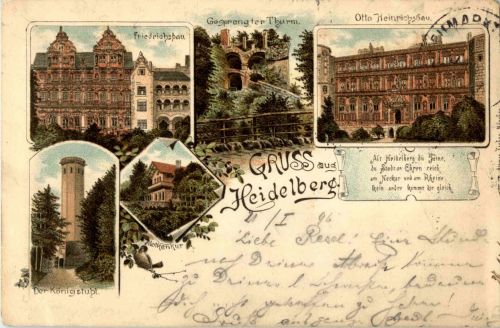 Gruss aus Heidelberg - Litho
