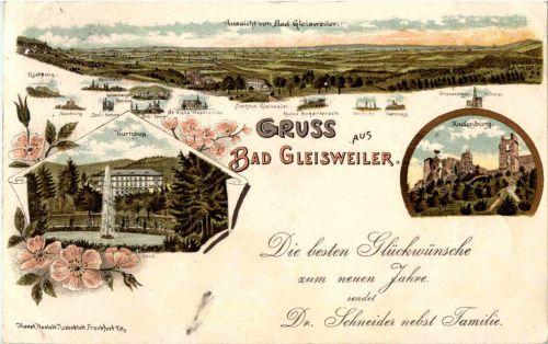 Gruss aus Bad Gleisweiler - Litho