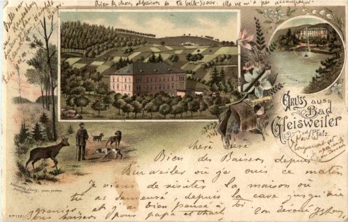 Gruss aus Bad Gleisweiler - Litho