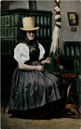 Schonach - Tracht - Spinnrad