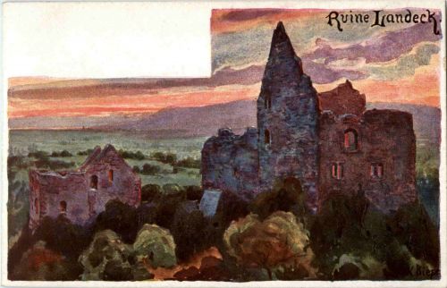 Ruine Landeck - Künstlerkarte Bieser