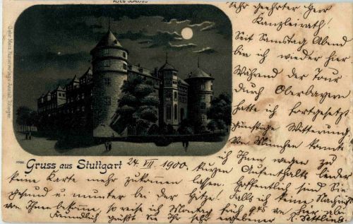 Gruss aus Stuttgart - Litho