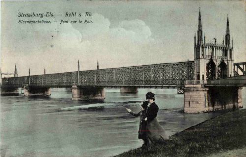 Strassburg - Eisenbahnbrücke - Kehl