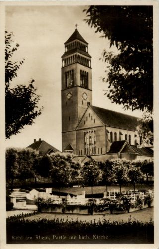 Kehl - Partie an der kath. Kirche