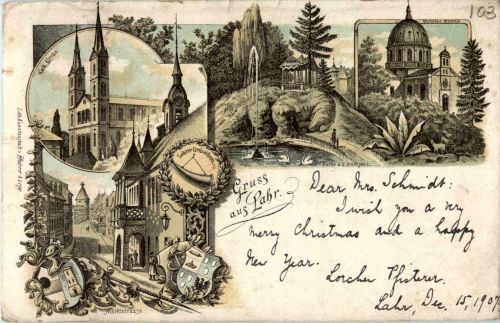 Gruss aus Lahr - Litho