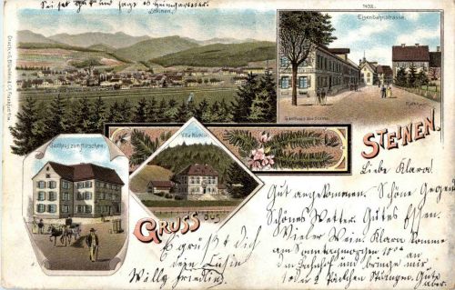 Gruss aus Steinen - Litho