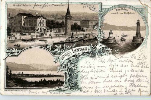 Gruss aus Lindau - Litho