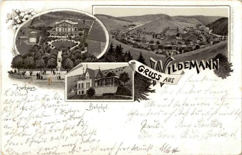 Gruss aus Wildemann - Litho 1897