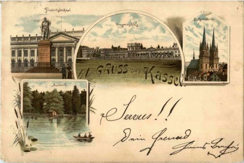 Gruss aus Kassel - Litho