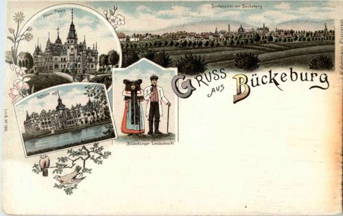 Gruss aus Bückeburg - Litho