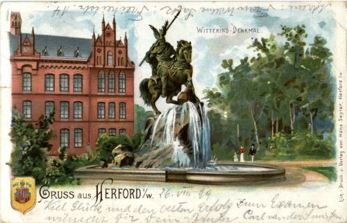 Gruss aus Herford - Litho