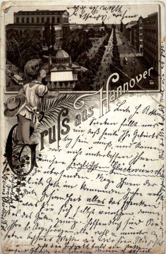 Gruss aus Hannover - Litho 1896