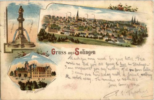 Gruss aus Solingen - Litho