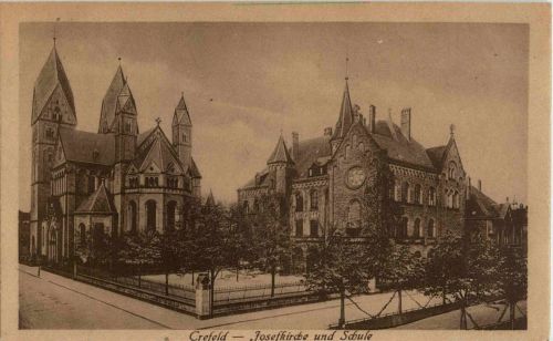 Krefeld - Josefkirche und Schule