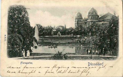 Düsseldorf - Floragarten - Prägekarte