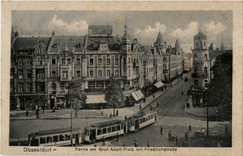 Düsseldorf - Partie am Graf Adolf Platz - Strassenbahn