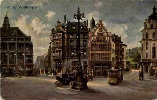 Köln - Wallrafplatz - Künstlerkarte