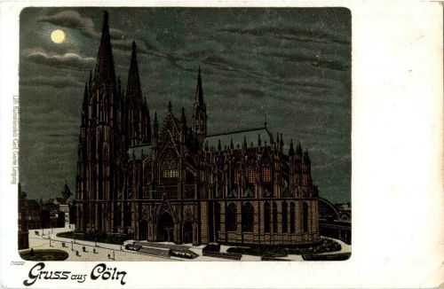 Gruss aus Köln - Litho