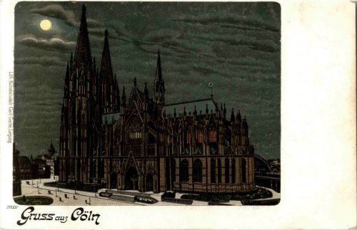 Gruss aus Köln - Litho