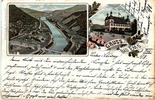 Gruss aus Bad Ems - Litho