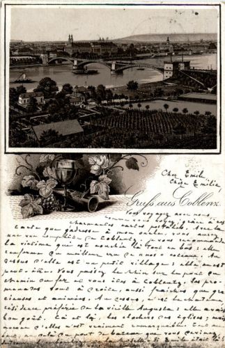 Gruss aus Koblenz - Litho1891!!!