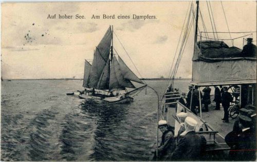 Am Bord eines Dampfers