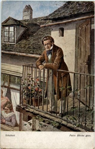 Franz Schubert Künstlerkarte Riedel