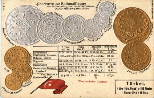 Türkei - Numismatik - Prägekarte - Litho