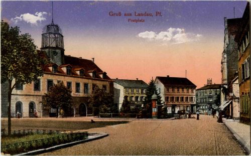 Gruss aus Landau - Postplatz