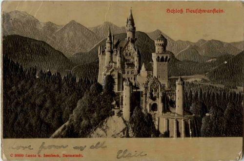Schloss Neuschwanstein - Prägekarte
