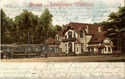 Gruss vom Lechlumer Waldfest - Strassenbahn