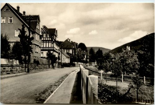 Steinbach-Hallenberg/Thür. - Aaberstrasse mit Hallenburg