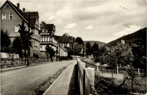 Steinbach-Hallenberg/Thür. - Arzbergstrasse mit Hallenburg