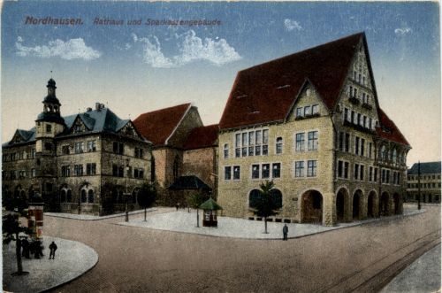 Nordhausen - Rathaus und Sparkassengebäude