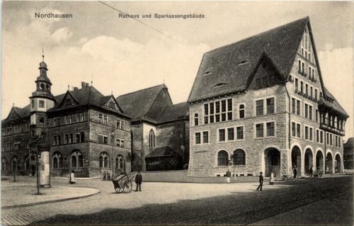 Nordhausen - Rathaus und Sparkassengebäude