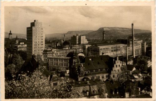 Jena - Zeifswerke, Hochhausneubau , Blick a.den Jenzig