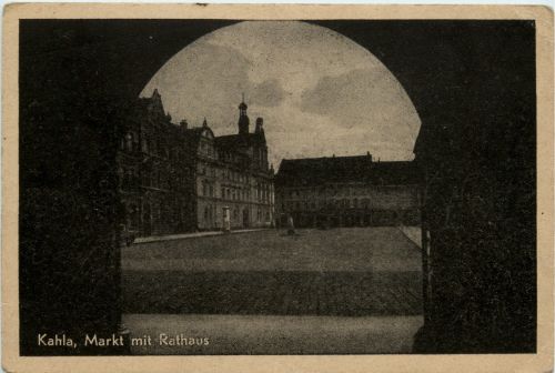 Kahla - Markt mit Rathaus