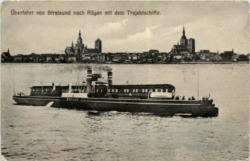Stralsund - Überfahrt nach Rügen mit dem Trajektschiffe