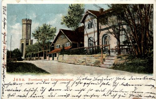 Jena - Forsthaus und Kriegerdenkmal